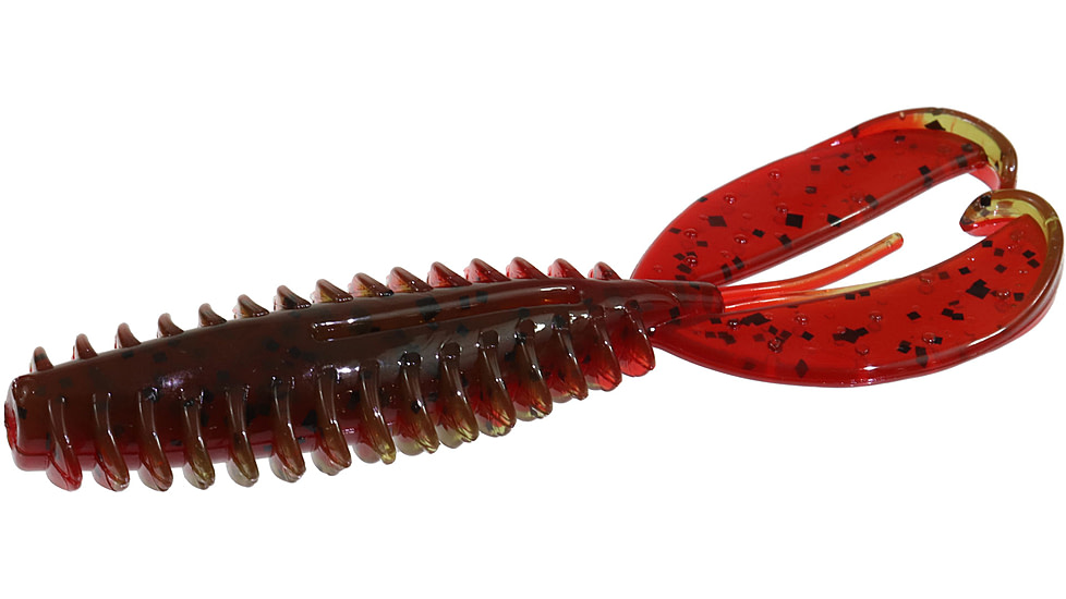 Zoom Z-Craw Jr, 8 Pack, 3.5in, Green Pumpkin Tomato, 130338X