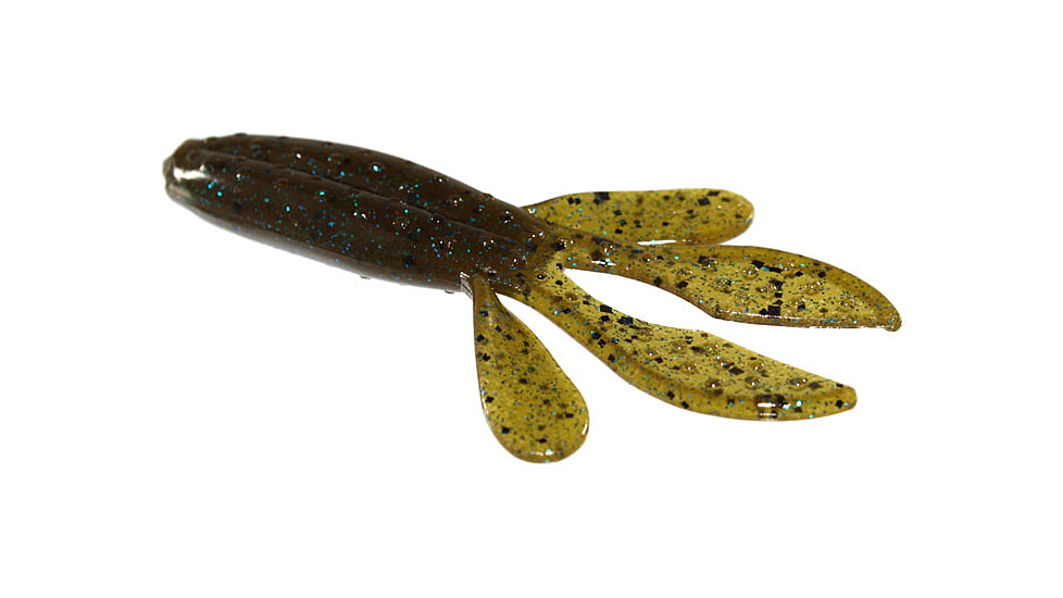 Zoom Z-Hog Creature Bait, 8 Pack, 4in, Green Pumpkin Blue, 119239X