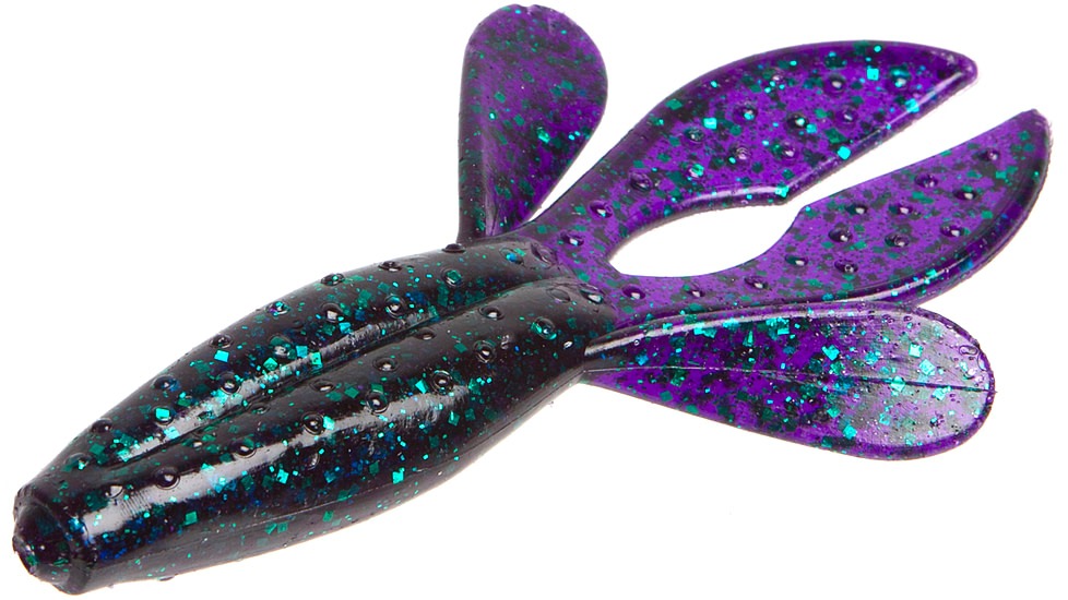 Zoom Z-Hog Creature Bait, 8 Pack, 4in, Junebug, 119005X