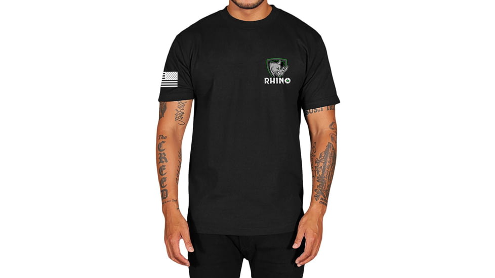 Rhino USA Shield Shirt C4745257, L, Black, RNO-STICKER-L