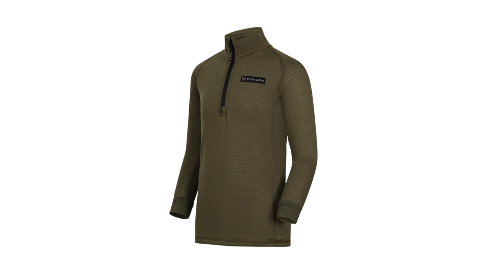 Forloh Raider Polartec Power Grid Half Zip - Youth, 10 US, Green, Medium, 31831-FGFGB-M