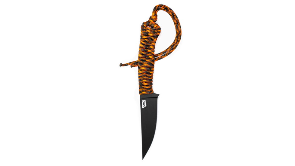 Montana Knife Company Speedgoat 2.0 Fixed Blade Knives, 3.625 inch, 52100 Ball Bearing Steel, Fixed Blade, USA Paracord Handle, Orange/Black, 7.875 inch, MKC-000399