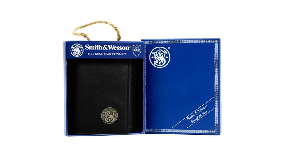 Cameleon Rugged Rare Smith &amp; Wesson Tri-Fold Wallet Black CC68F8FE, RV49355