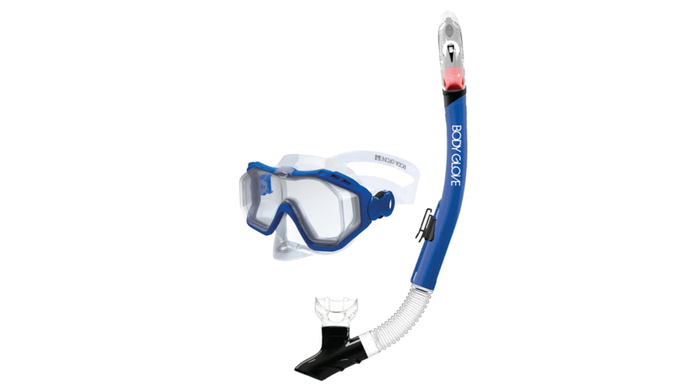 Body Glove Predator Purge Mask/Snorkel Set - Blue/Black 52575160, L, Blue/Black, 17810PCMB-BLUBLK-L