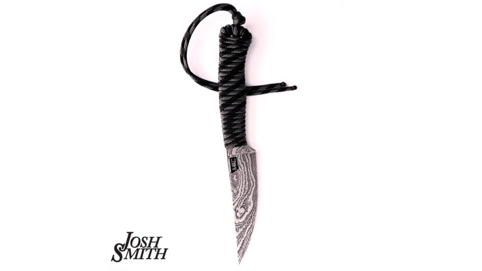 Montana Knife Company Josh Smith Topo Damascus Speedgoat Limited Fixed Blade Knives, 10 inch, Carbon Steel, Fixed Blade,, Black, One Size, SG-JS-TOPODAM