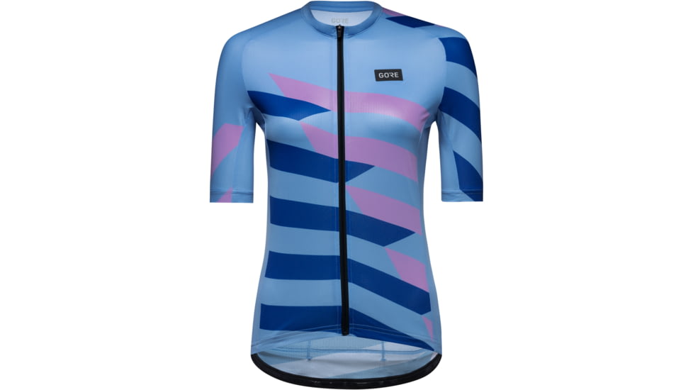 GOREWEAR Spirit Signal Chaos Cycling Jersey Womens in Scrub Blue/Ultramarine Blue Medium 8-10 Form fit FD3DCC7A, 101062-BVBL-40