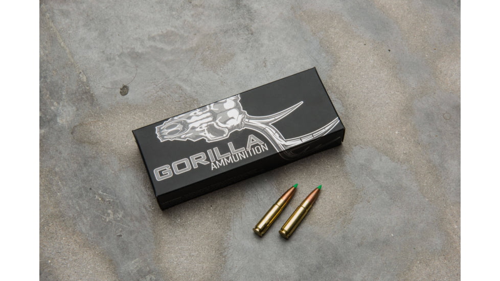 Gorilla Ammunition .300 AAC Blackout 125 Grain Nosler Ballistic Tip Rifle Ammo, 20 Rounds, Copper, 20 Rounds, gpf-638