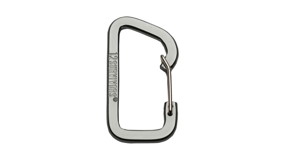 12 Survivors Carabiner, Gray, TS79002