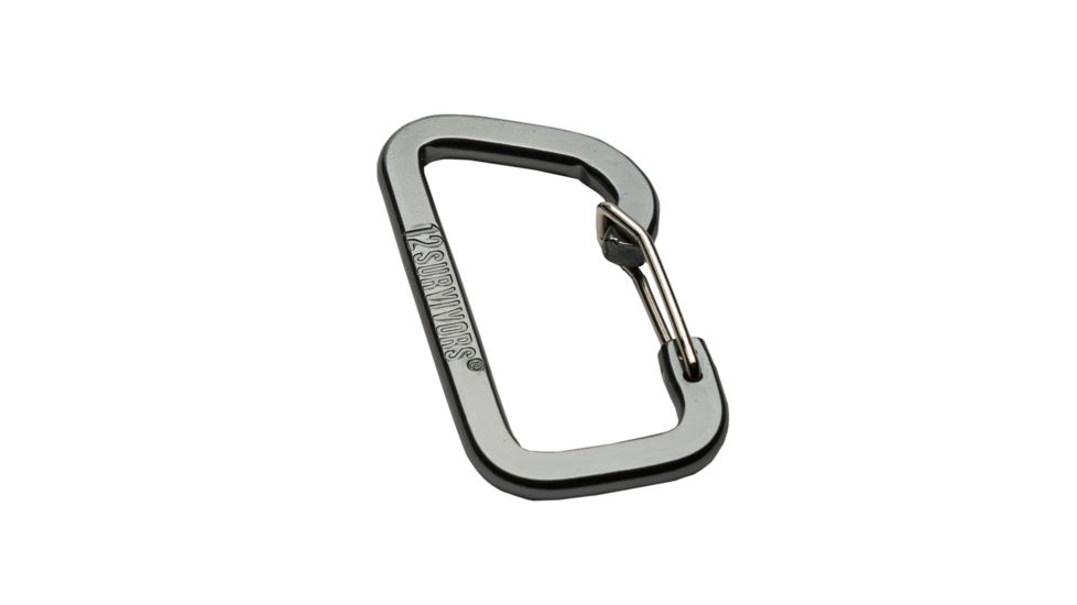 12 Survivors Carabiner, Gray, TS79002