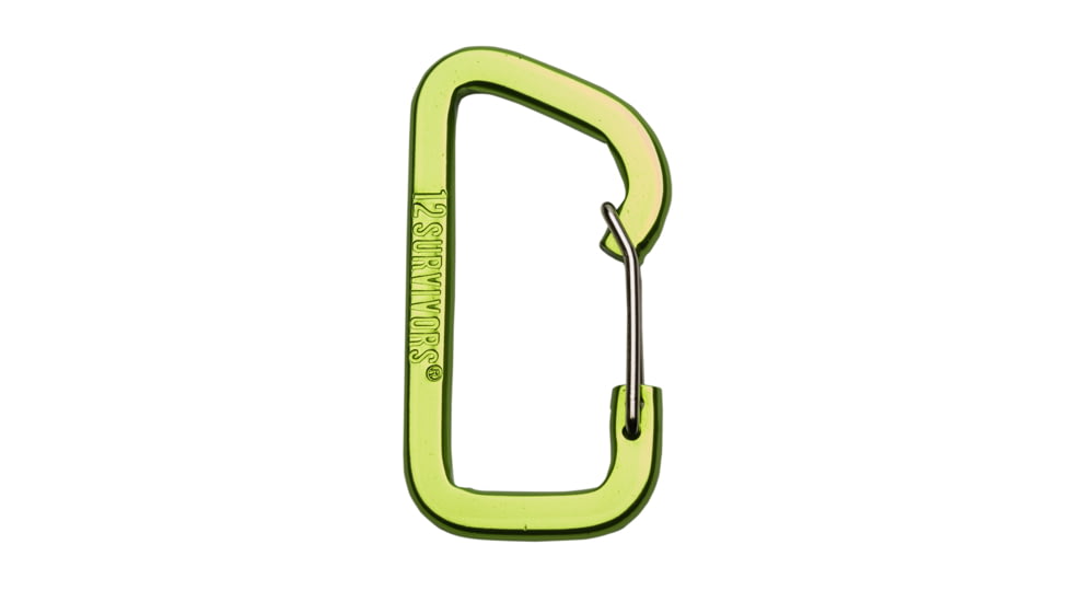 12 Survivors Carabiner, Green, TS79004
