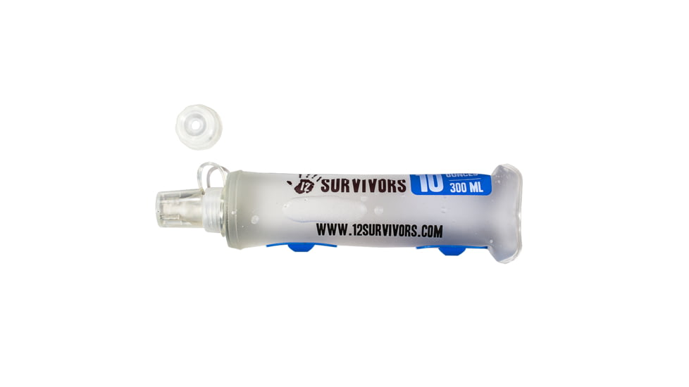 12 Survivors Collapsible Water .3L Bottle, Clear, TS76004