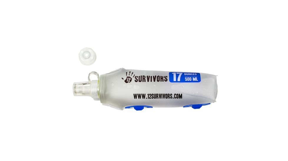 12 Survivors Collapsible Water .5L Bottle, Clear, TS76005