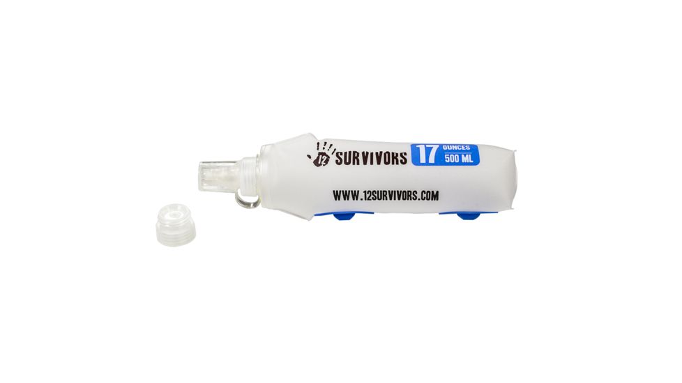 12 Survivors Collapsible Water .5L Bottle, Clear TS76005