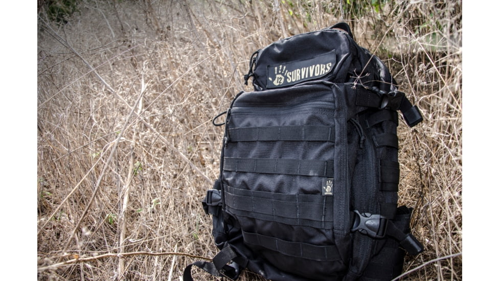 12 Survivors E.O.D End of Days Backpack Black TS41000B