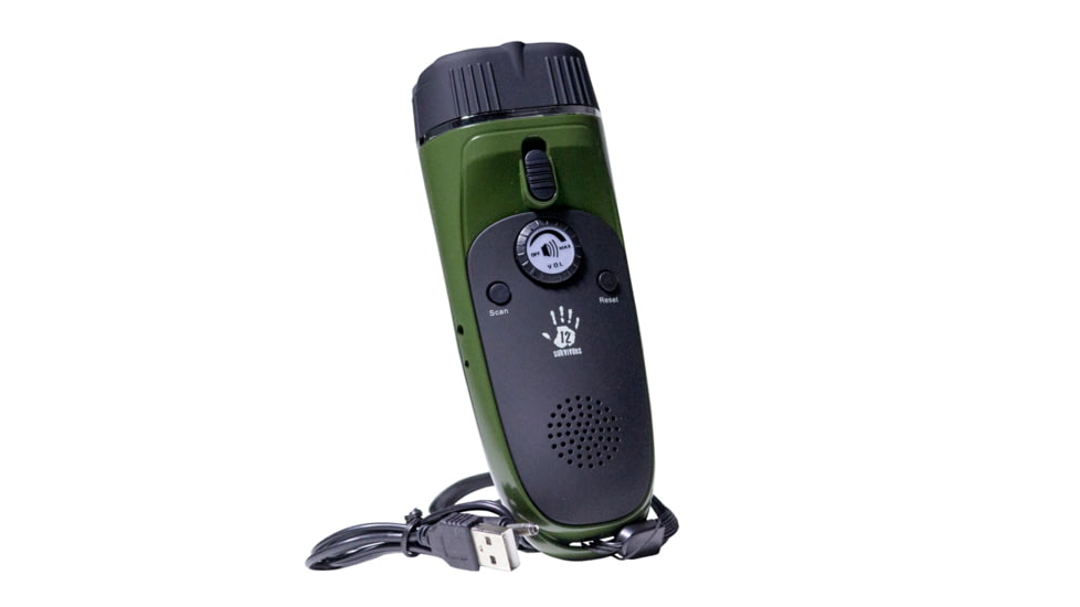 12 Survivors Emergency Hand Crank Radio/Flashlight TS23000