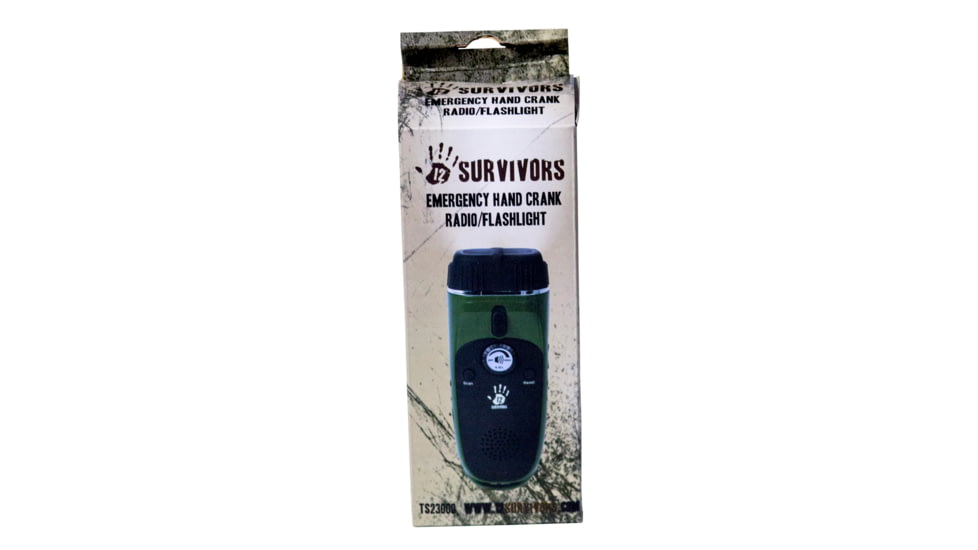 12 Survivors Emergency Hand Crank Radio/Flashlight TS23000
