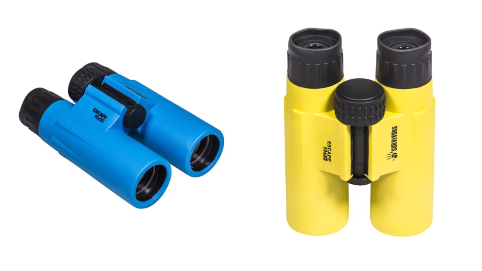 12 Survivors Escape 10x32 Binocular, Blue, Yellow