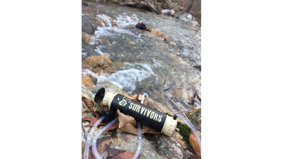 12 Survivors Hand Pump Water Purifier, Tan, TS76003