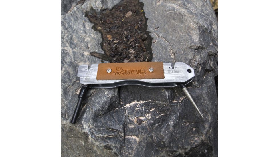 12 Survivors Knife Sharpener &amp; Fire Starter TS76001