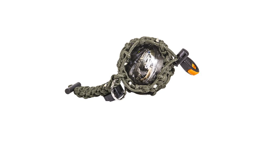 12 Survivors Paracord Survival Orb, Green TS24003