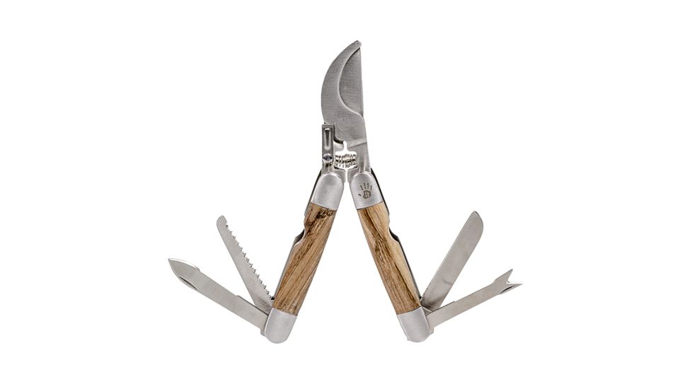 12 Survivors Pocket Harvester, Zebra Wood Handle TS72002B