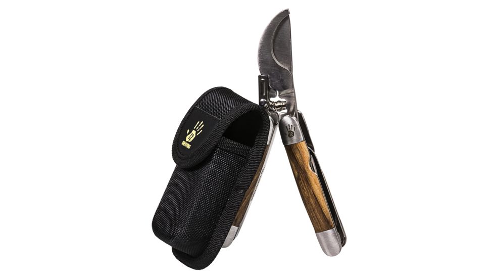 12 Survivors Pocket Harvester, Zebra Wood Handle, TS72002B