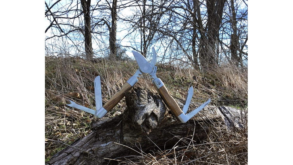 12 Survivors Pocket Harvester, Zebra Wood Handle, TS72002B
