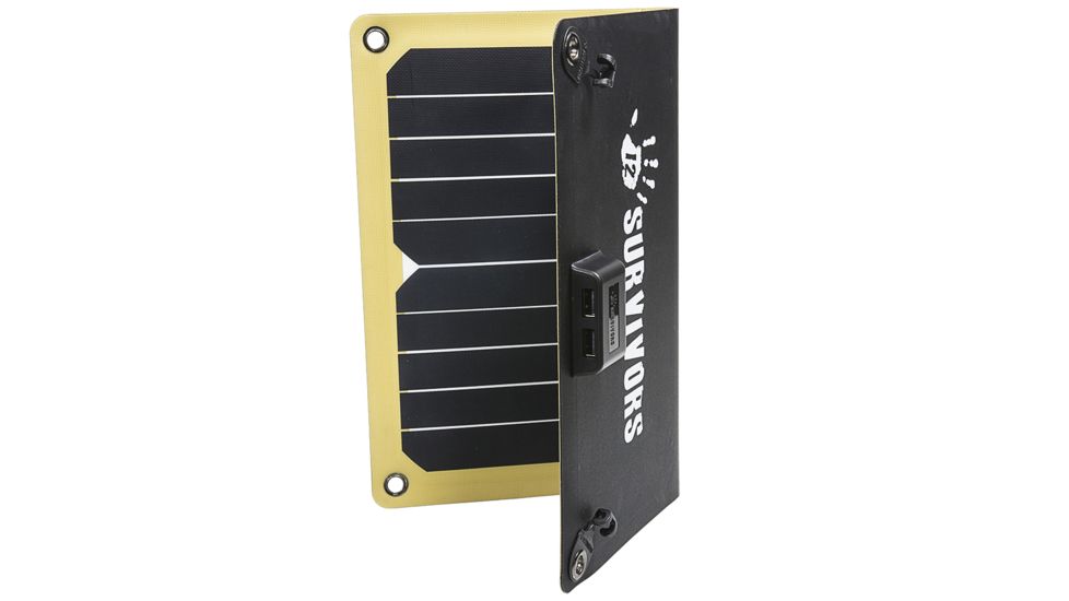 12 Survivors SolarFlare 11 Solar Charging Panel, 10.6 Watt Capacity, Black, 10.1in x 13in, TS28001