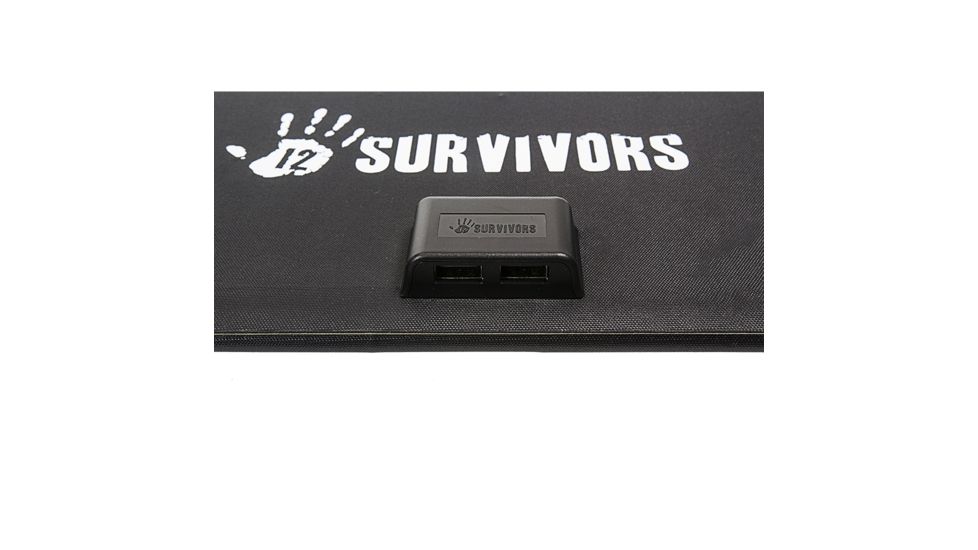 12 Survivors SolarFlare 11 Solar Charging Panel, 10.6 Watt Capacity, Black, 10.1in x 13in, TS28001