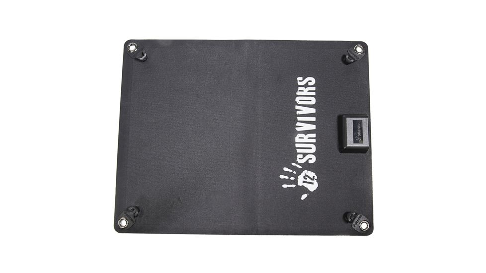 12 Survivors SolarFlare 11 Solar Charging Panel, 10.6 Watt Capacity, Black, 10.1in x 13in TS28001
