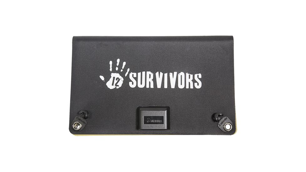 12 Survivors SolarFlare 11 Solar Charging Panel, 10.6 Watt Capacity, Black, 10.1in x 13in TS28001