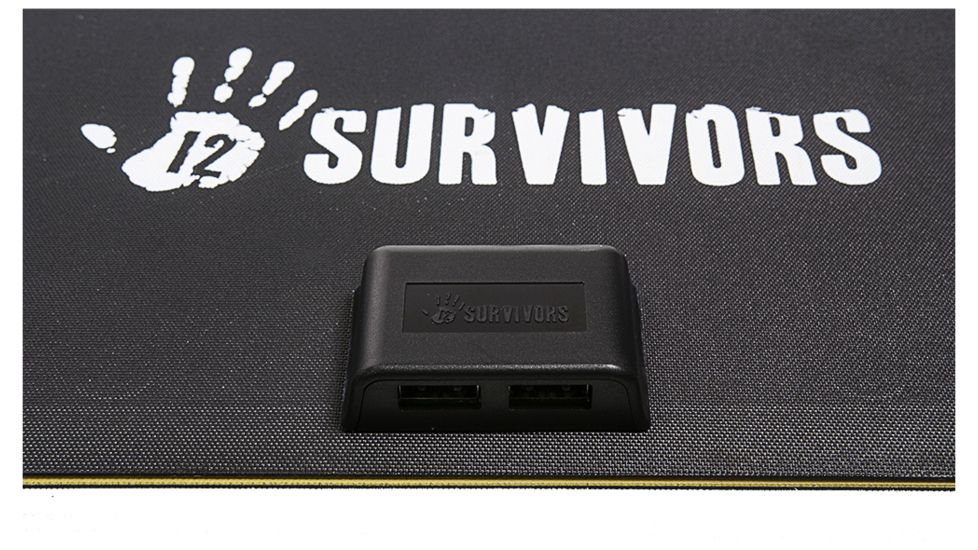 12 Survivors SolarFlare 16 Solar Charging Panel, 15.9 Watt Capacity, Black, 10.1in x 19in, TS28002
