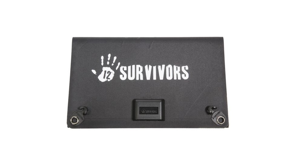 12 Survivors SolarFlare 16 Solar Charging Panel, 15.9 Watt Capacity, Black, 10.1in x 19in TS28002
