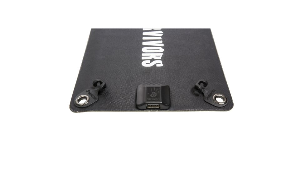 12 Survivors SolarFlare 5 Solar Charging Panel,  5.3 Watt Capacity, Black, 6.4in x 11.2in TS28000
