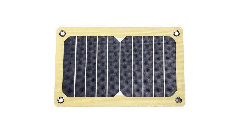 12 Survivors SolarFlare 5 Solar Charging Panel,  5.3 Watt Capacity, Black, 6.4in x 11.2in TS28000
