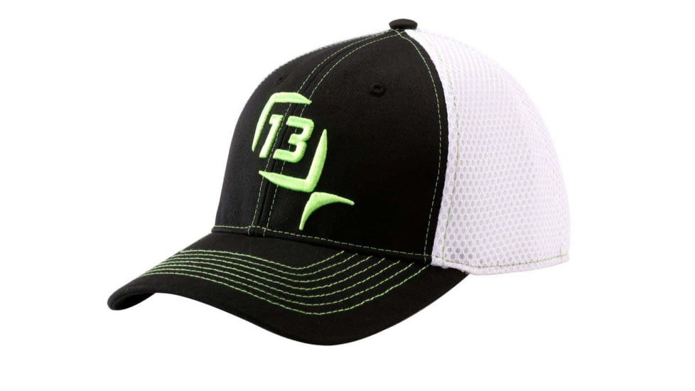 13 Fishing Baldwin Curved Brim Flex Fit Ballcap - Men's, Black, One Size, HCB11