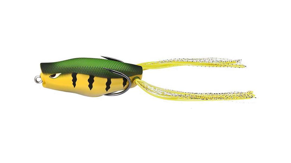 Rapala Trash Panda Poppin Frog 2.5in, 9/16oz, Pimpin Perch, 2.5in, TPPF-33