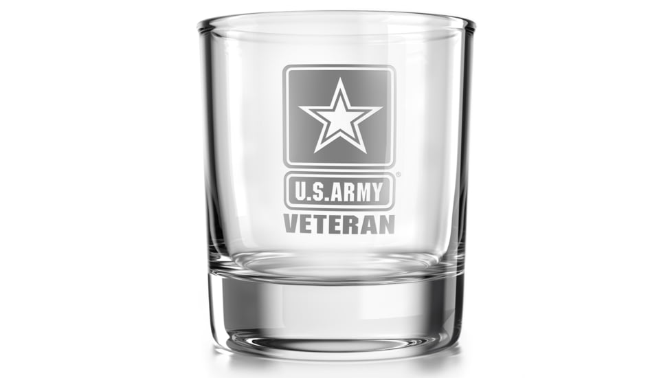 Old Southern Brass U.S. Army Veteran - Whiskey Glass - 10 oz 40B38ADF, OSB-WG-ARMVET