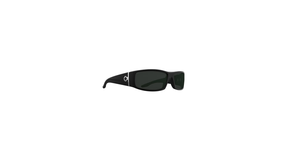 Spy Optic Cooper Sunglasses, Matte Black Frame, Happy Grey Green, Matte Black/Grey/Green, One Size, 193427