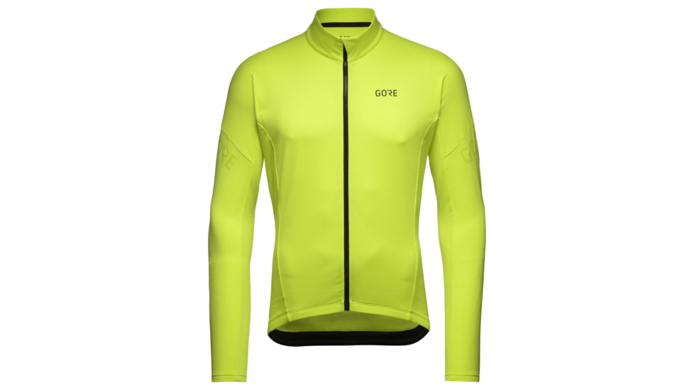 GOREWEAR Mens C3 Thermo Cycling Jersey in Neon Yellow 2XL Slim fit AEA9FE28, 100647-0800-XXXL