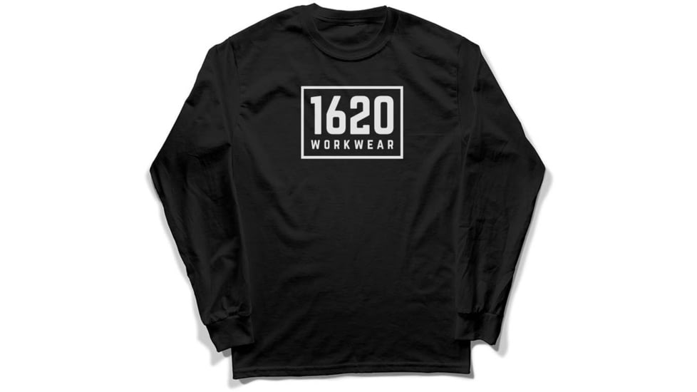 1620 Workwear 1620 Logo Shirt Long Sleeve, Black, Small, LST2BS