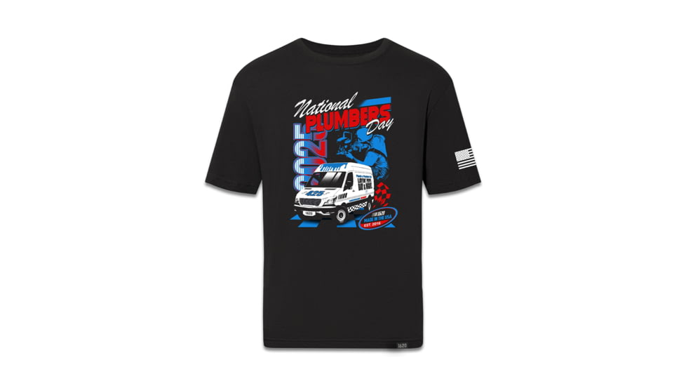 1620 Workwear&amp;Comma; Inc Plumbers Day 2025 T-Shirt, Black, Small, SST14BS