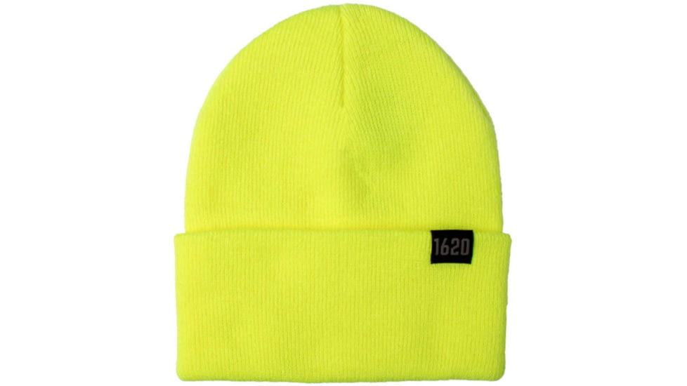 1620 Workwear Cuffed Beanie, 1620 Flag, Hi Vis Yellow, One Size, A-01-Y