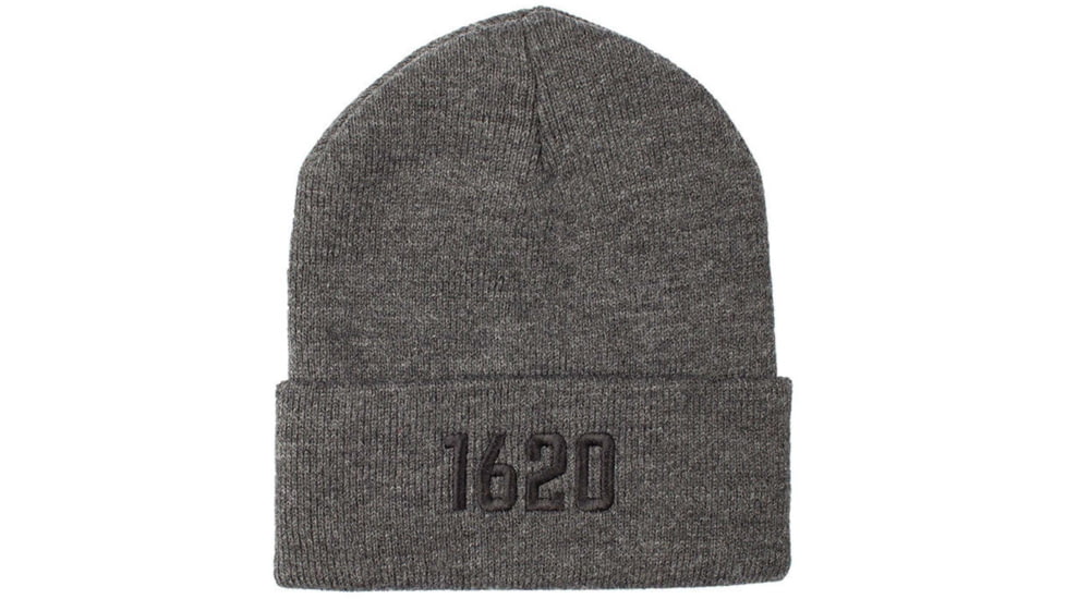 1620 Workwear Cuffed Beanie, Embroidered, Charcoal, One Size, A-07-C