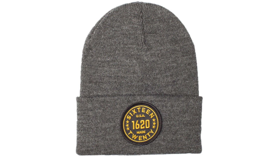 1620 Workwear Cuffed Beanie, Roundel, Charcoal, One Size, A-08-C