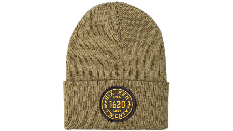 1620 Workwear Cuffed Beanie, Roundel, Hunter Green, One Size, A-08-H