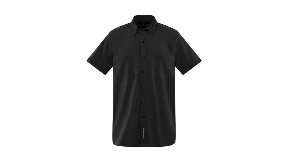 1620 Workwear Short Sleeve Work Shirt, Black, Medium, 19026BM