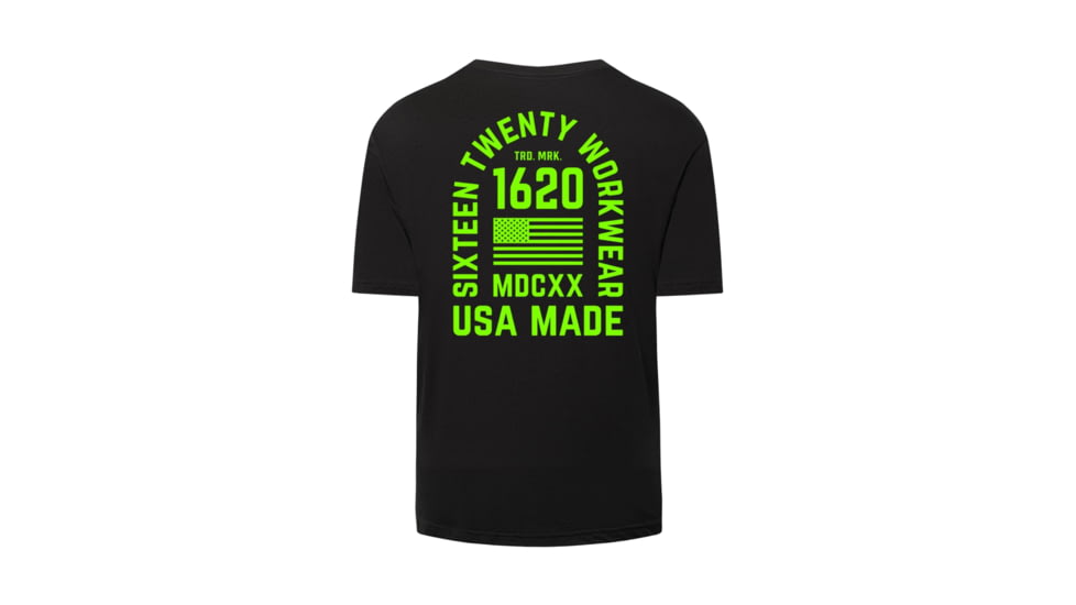 1620 Workwear Stacked Logo Shirt Short Sleeve C166D9B9, Dark Red, Large, SST3RL