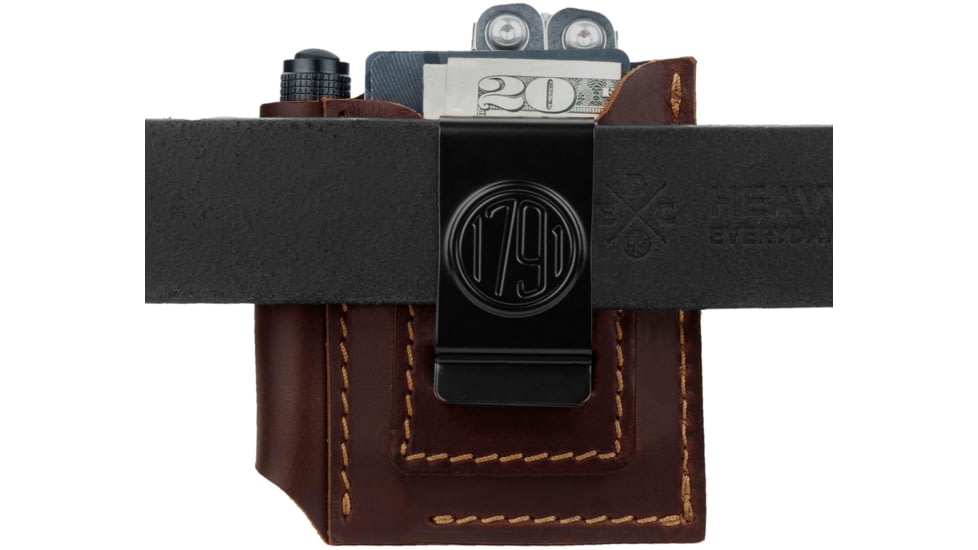 1791 Gunleather EDC Action Clip Duo Multitool Wallet, Chesnut, AC-DUO-CHN-A