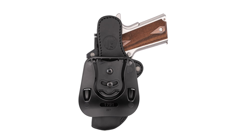 1791 Gunleather ORPDH21SBRR PDH-2 Signature Brown Leather OWB Glock 17/S&amp;W Shie, Left, Stealth Black, Stealth Black, 2.3, OR-PDH-2.3-SBL-L